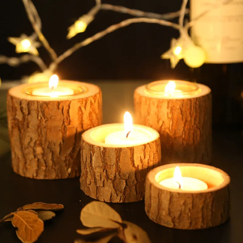 wood candle